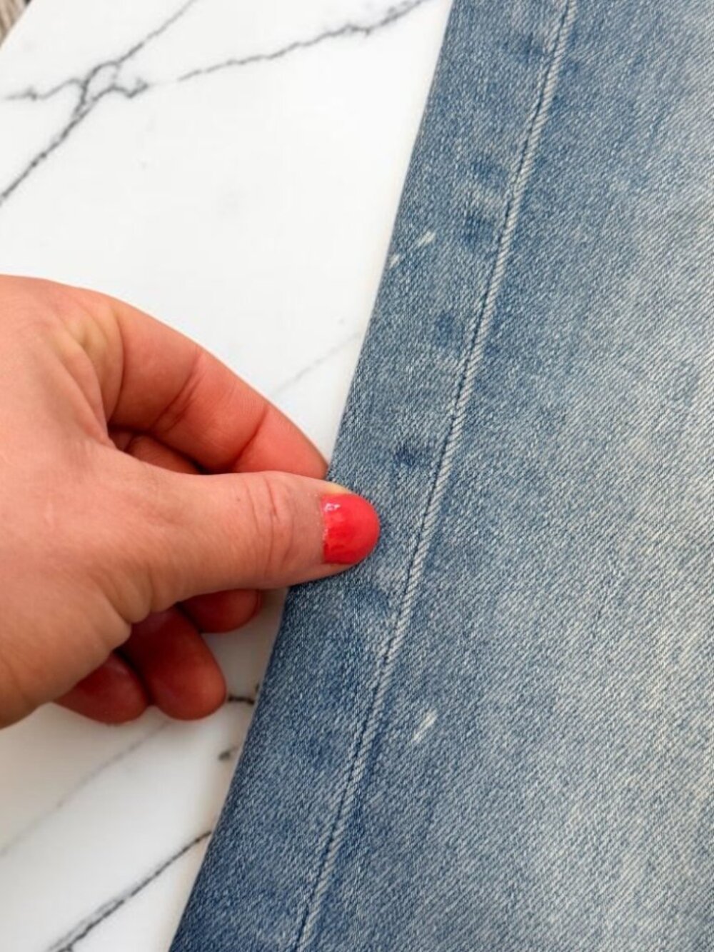Loft High Rise Kick Crop Jeans Size 0/25P Vivid Light Let Down Hem Button Front - Picture 8 of 13
